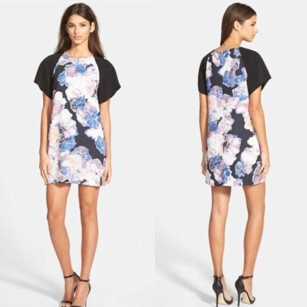 Finders Keepers floral print prism tee shirt mini dress S